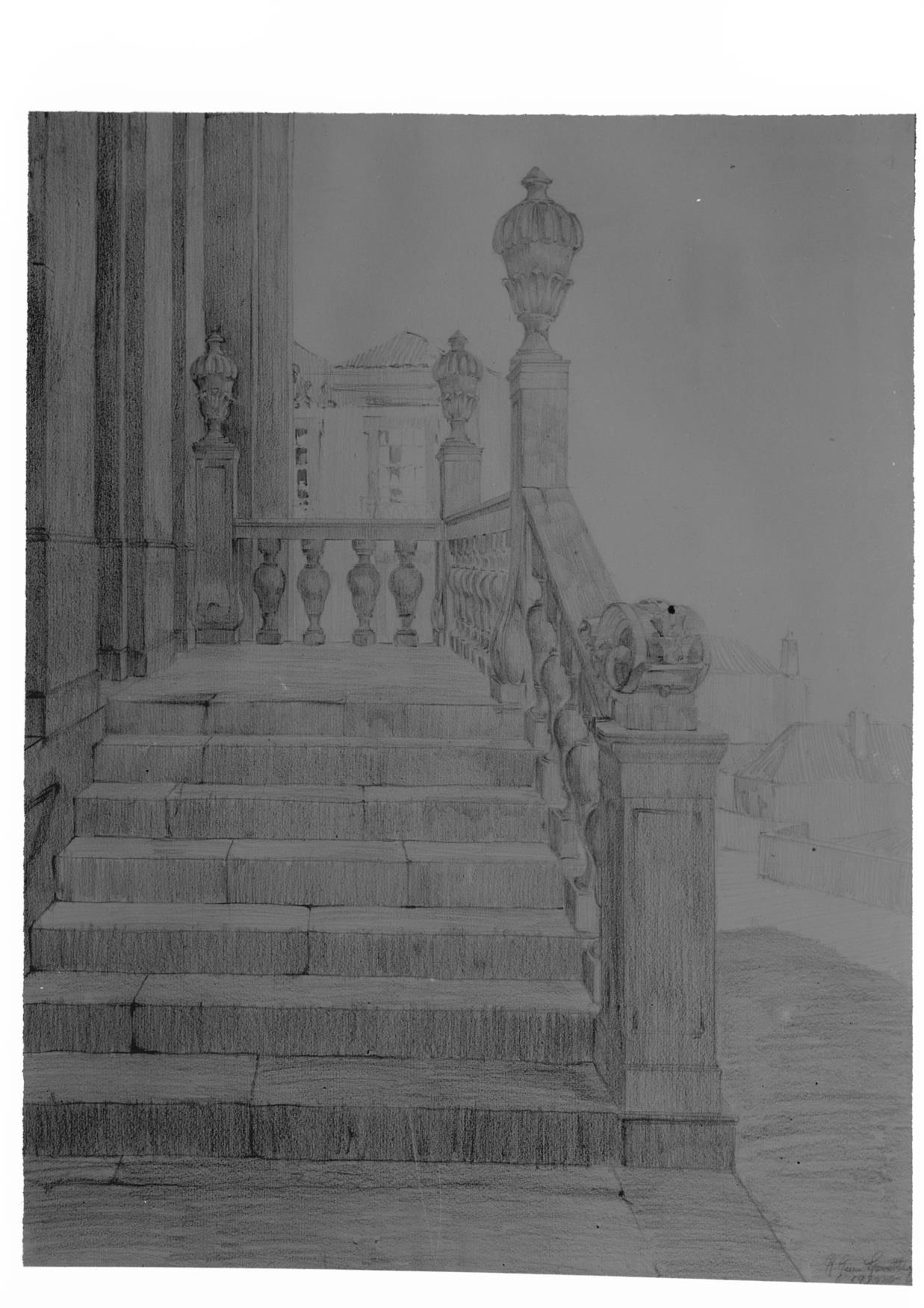 Como alguns artistas viram o Porto : escadas da Galilé