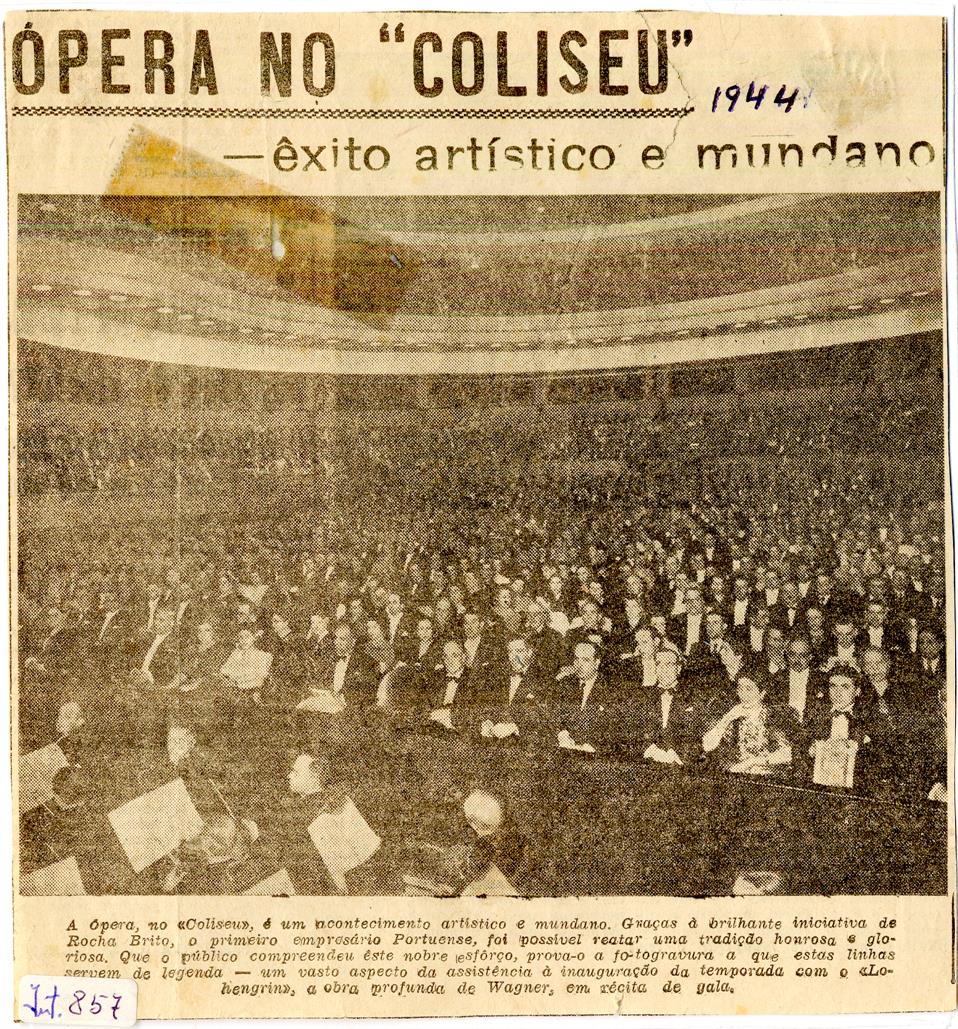 Ópera no "Coliseu" : êxito artístico e mundano