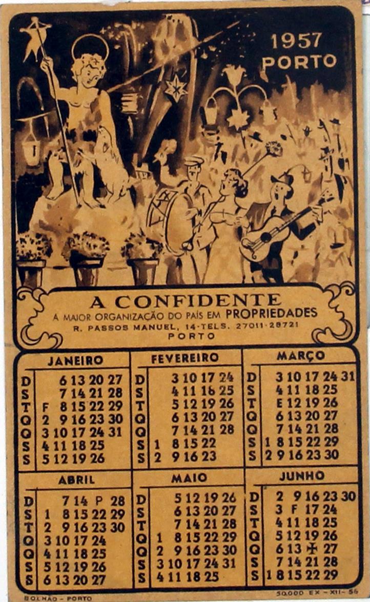 A Confidente : a maior organização do país em propriedades : calendário para 1957