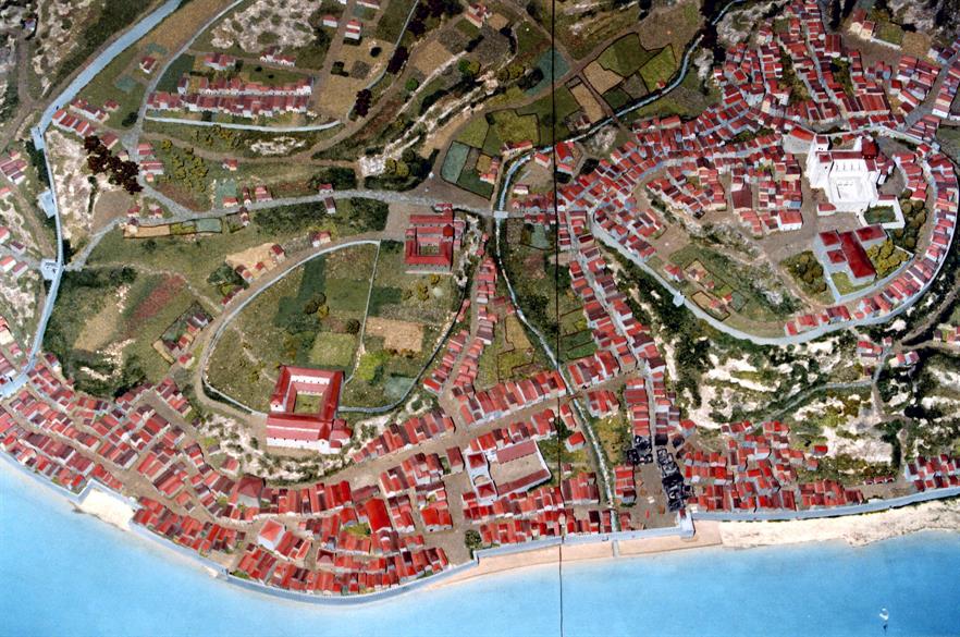 Maqueta do Porto medieval : Morro da Sé, Morro da Vitória e São Nicolau