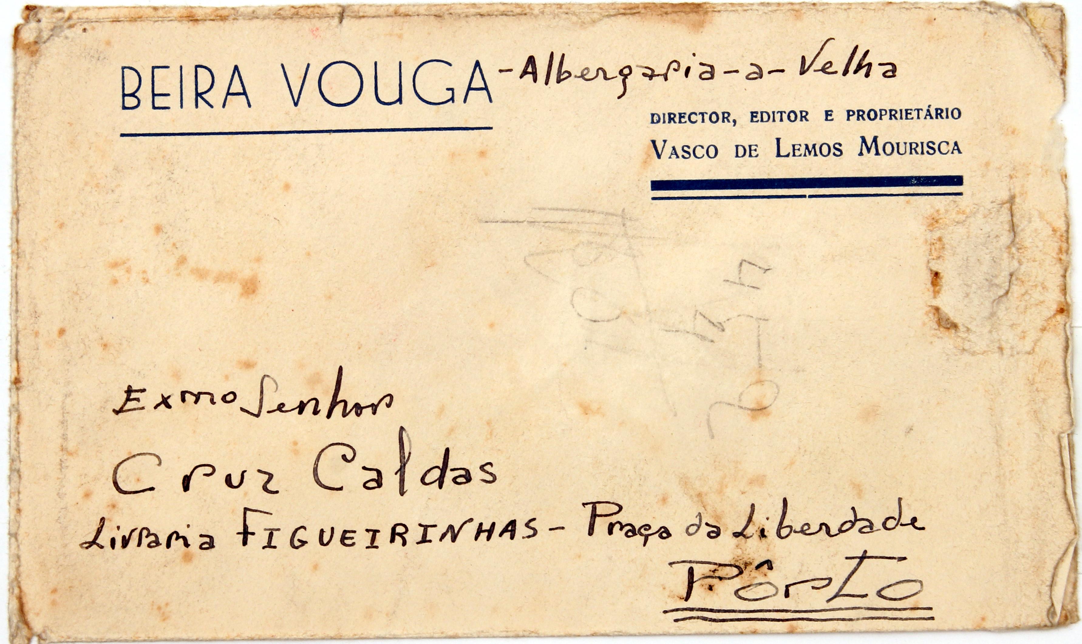 Cruz Caldas (2) : 1928-1946 : [correspondência enviada pelo diretor do jornal «Beira Vouga a Cruz Caldas]