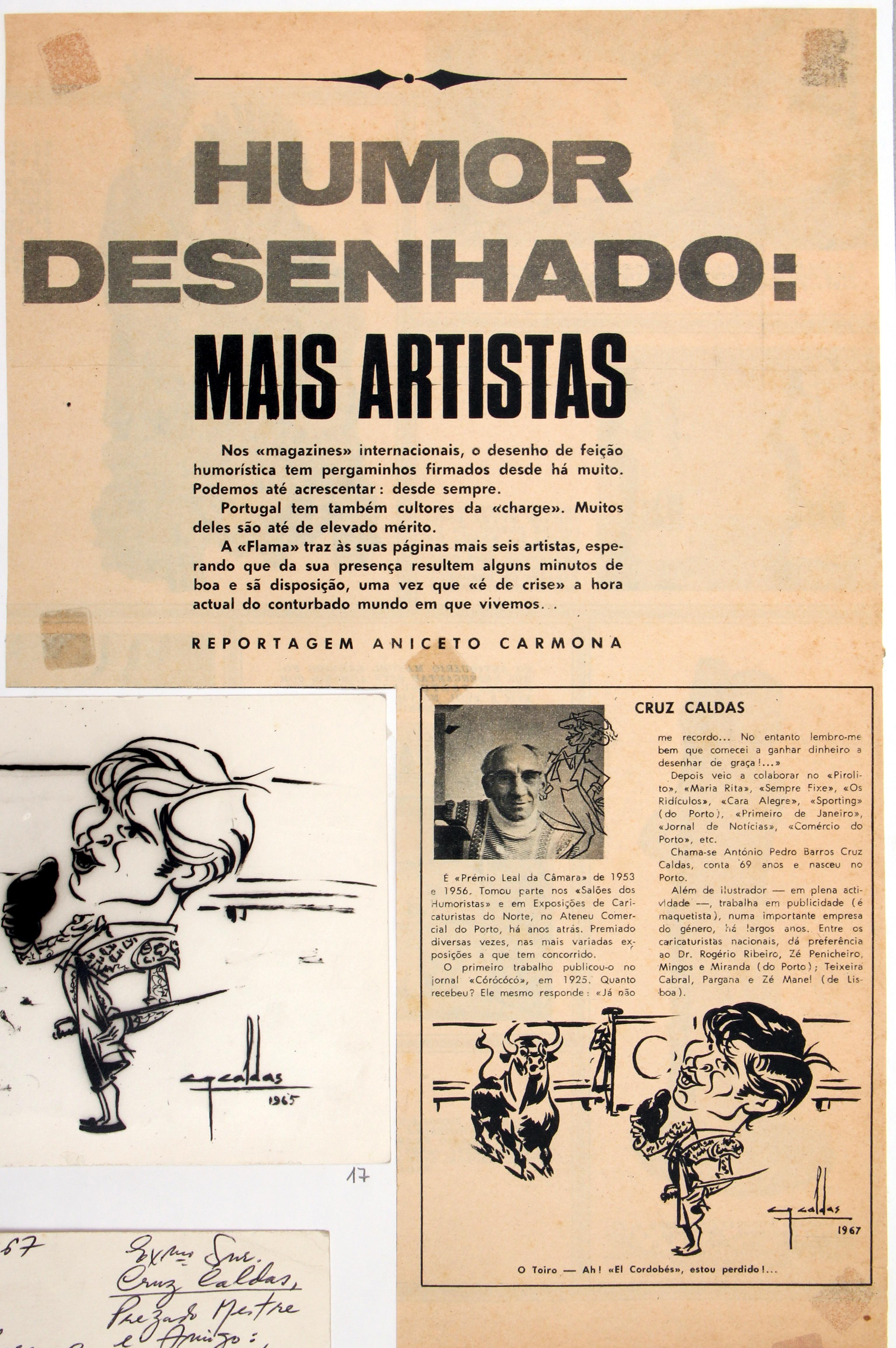 Cruz Caldas (4) : 1966 - 2009 : «Flama» : humor desenhado : mais artistas