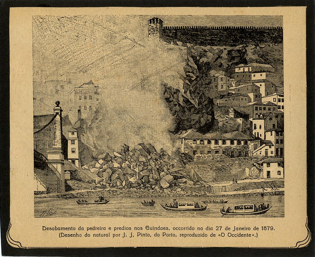 Desabamento da pedreira e prédios nos Guindais, ocorrido em 27 de Janeiro de 1879