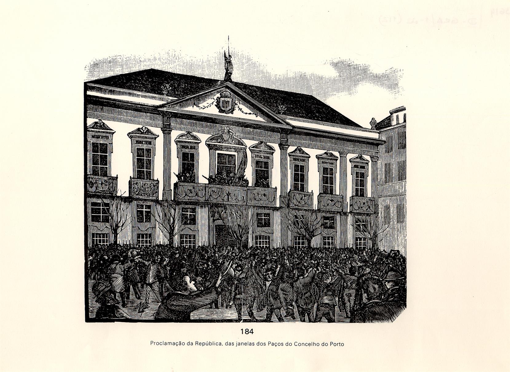 Proclamação da República, das janelas dos Paços do Concelho do Porto