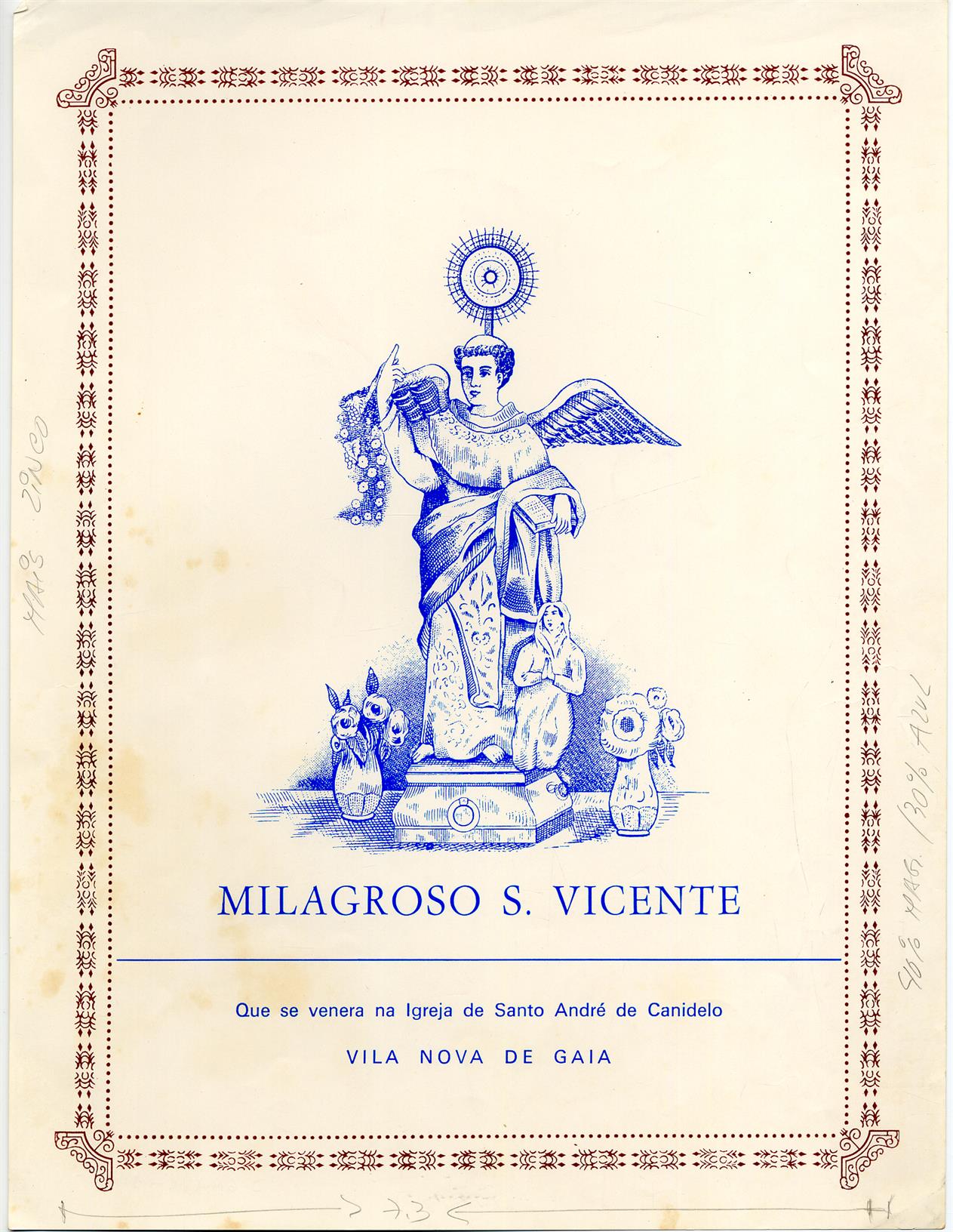 Milagroso São Vicente que se venera na Igreja de Santo André de Canidelo, Vila Nova de Gaia