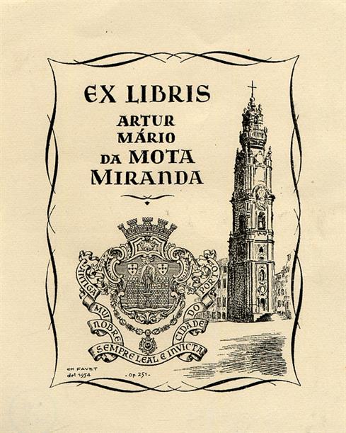 Ex-libris : Artur Mário da Mota Miranda
