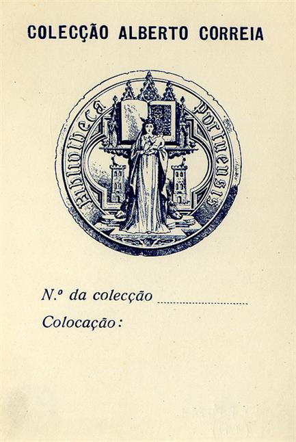 [Ex-libris] : Biblioteca Portuensis : Coleção Alberto Correia