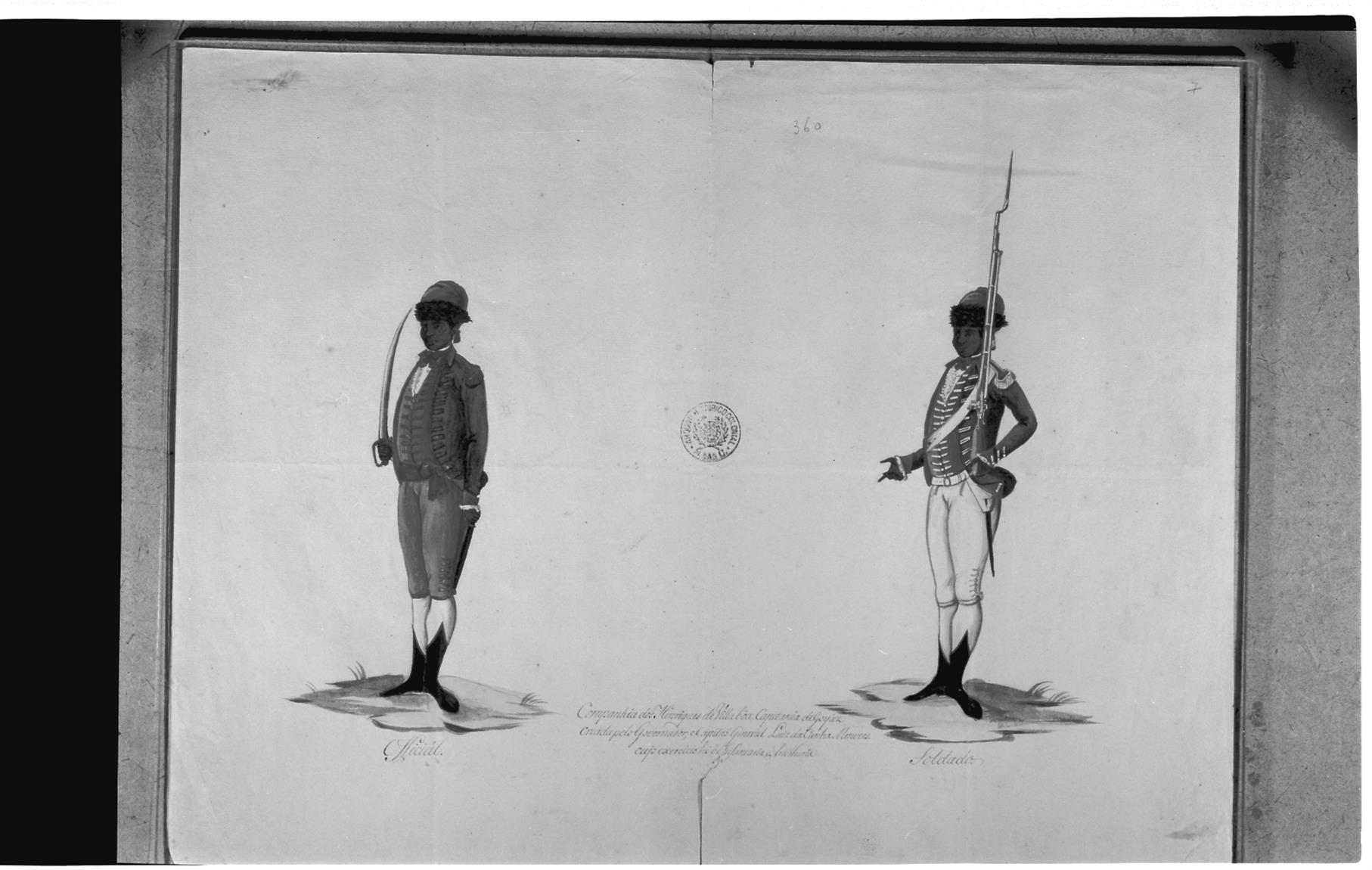 [Exposição Histórico-Militar] : uniforme Companhia dos Henriques de Vila Boa de Goiaz