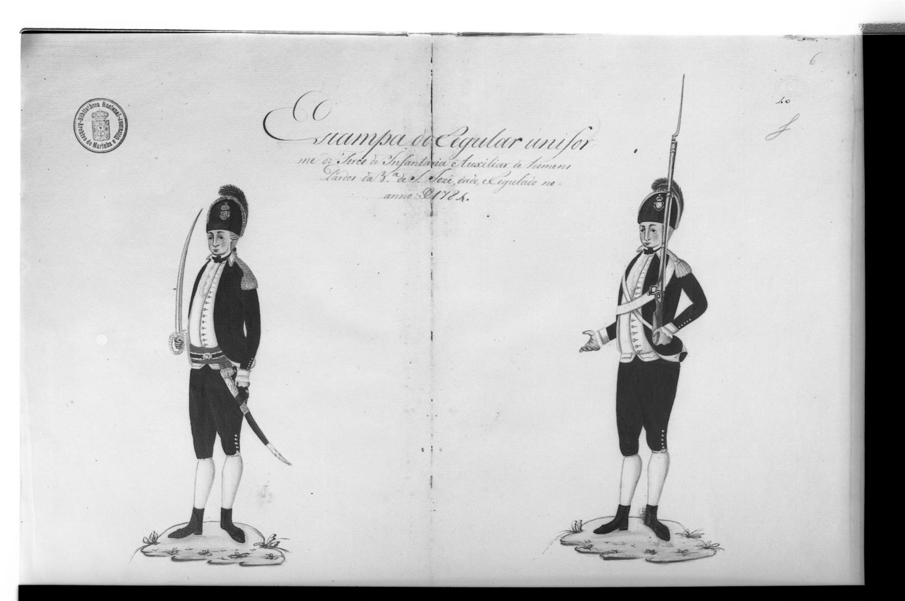[Exposição Histórico-Militar] : uniforme do Terço de Infantaria Auxiliar de homens pardos da Vila de S. José : 1784