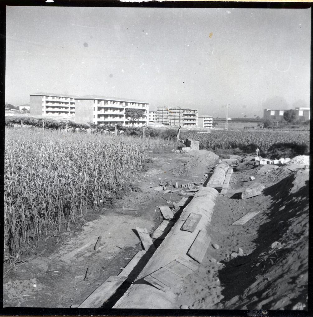Via de Cintura Interna : construção : zona das Antas : 1960