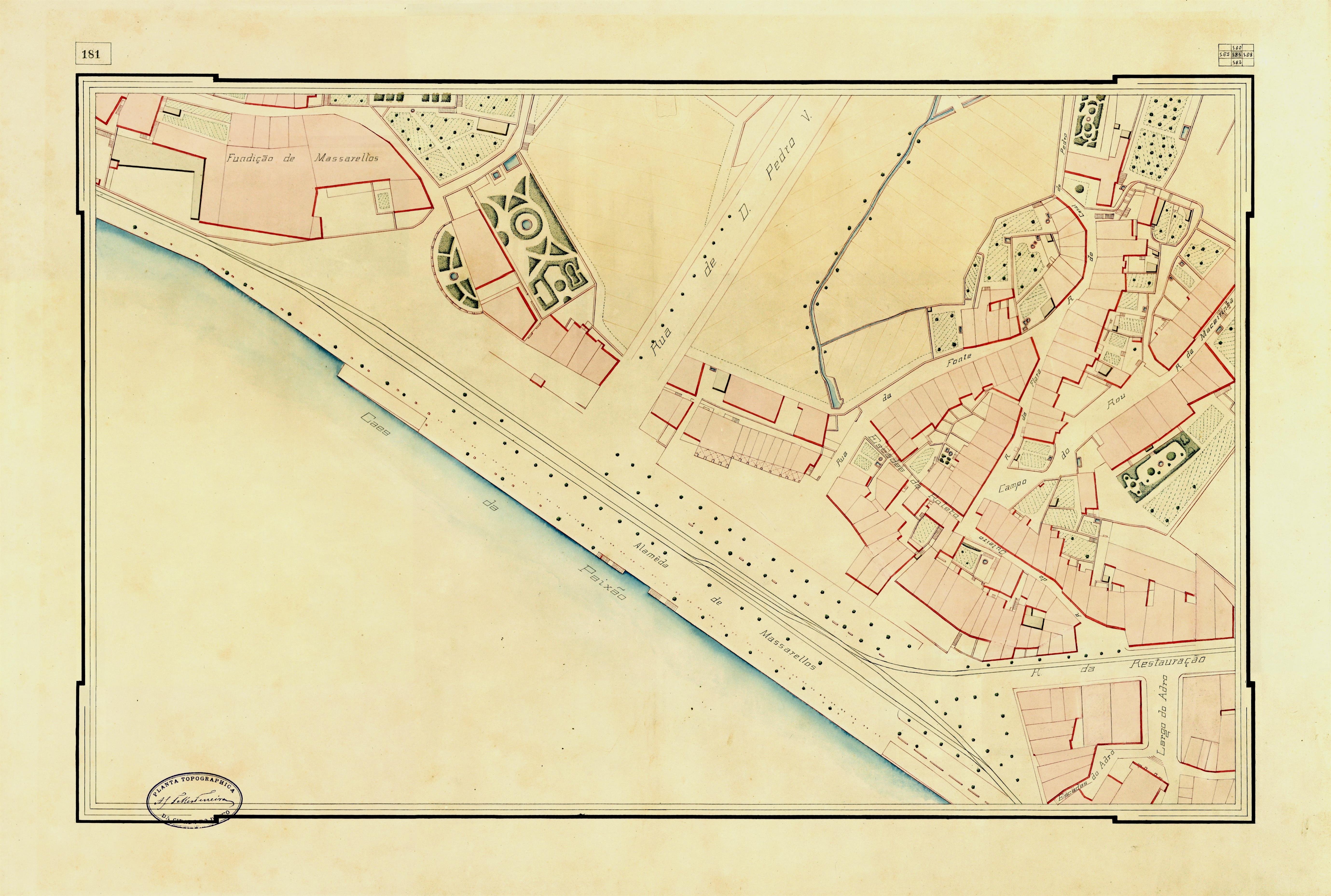 Planta topográfica da cidade do Porto : [quadrícula 181]