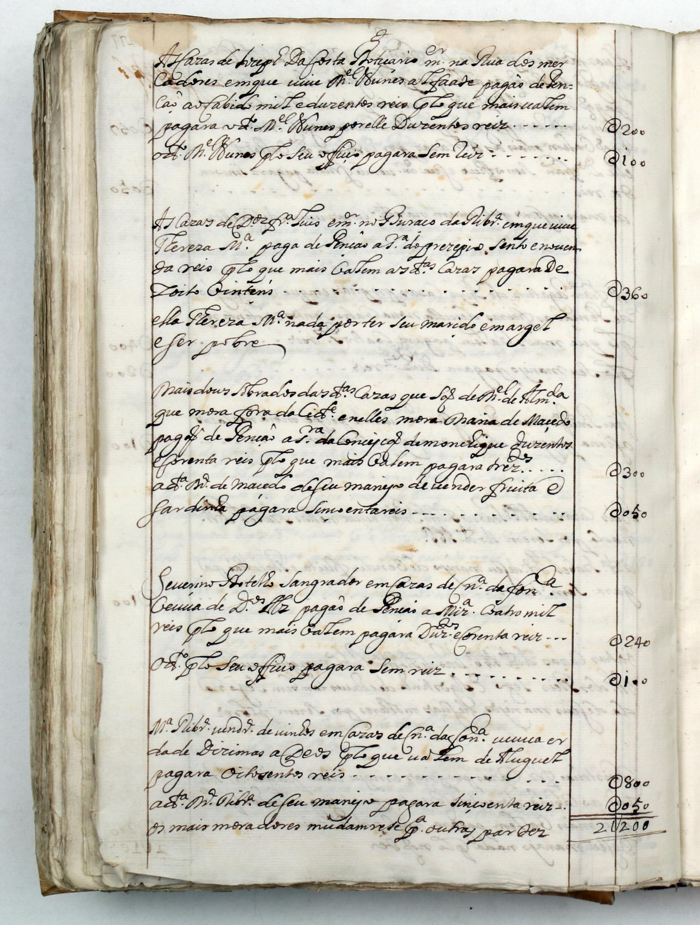 Guindais e Rua da Lada até à porta de Bartolomeu Sampaio Freire, f. 175-178