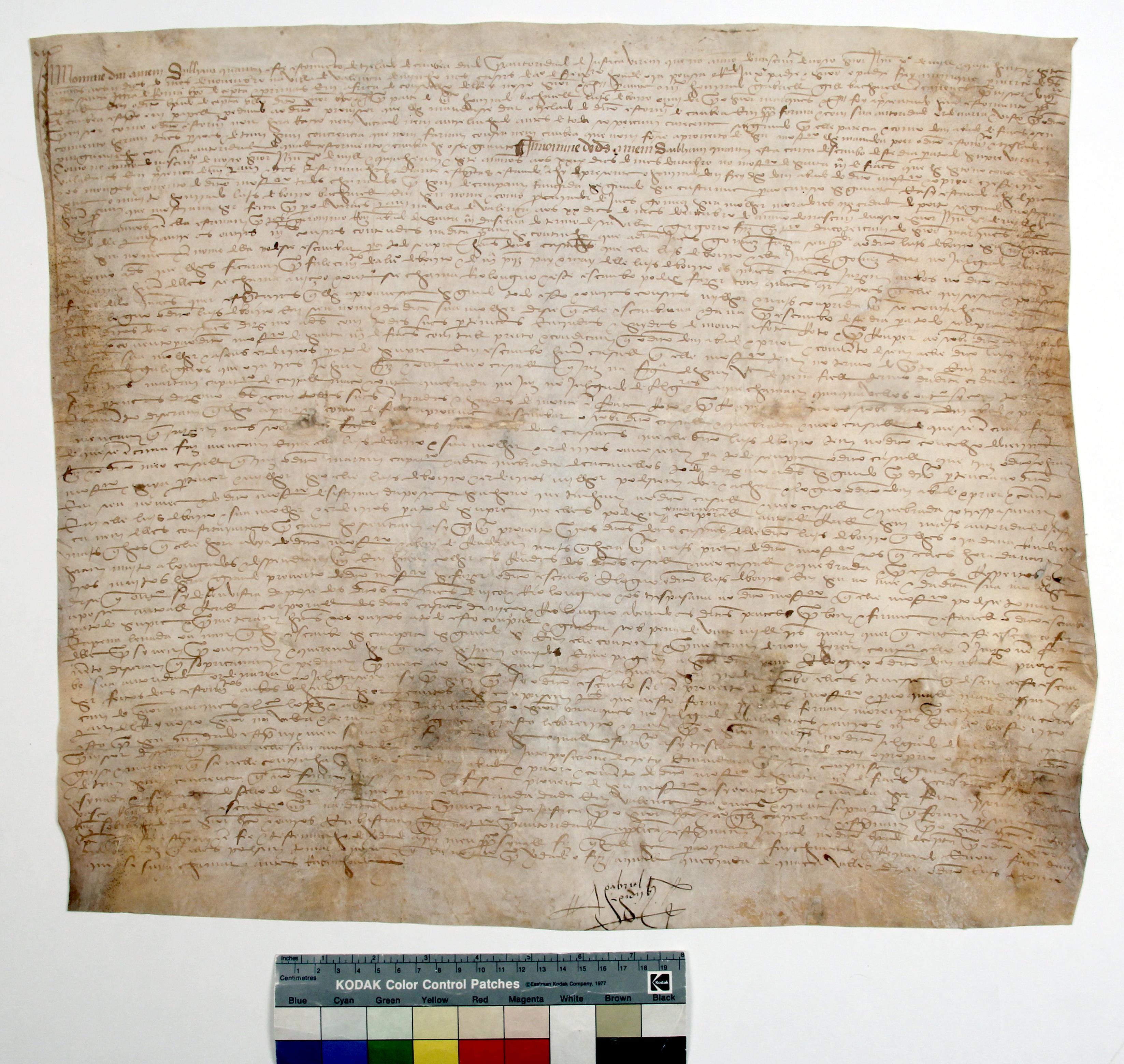 [Carta de escambo de vários casais feito entre Luís de Boiro e o abade do mosteiro de Fiães]