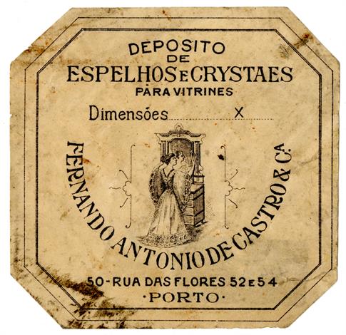 Fernando António de Castro e Companhia : depósito de espelhos e cristais para vitrines