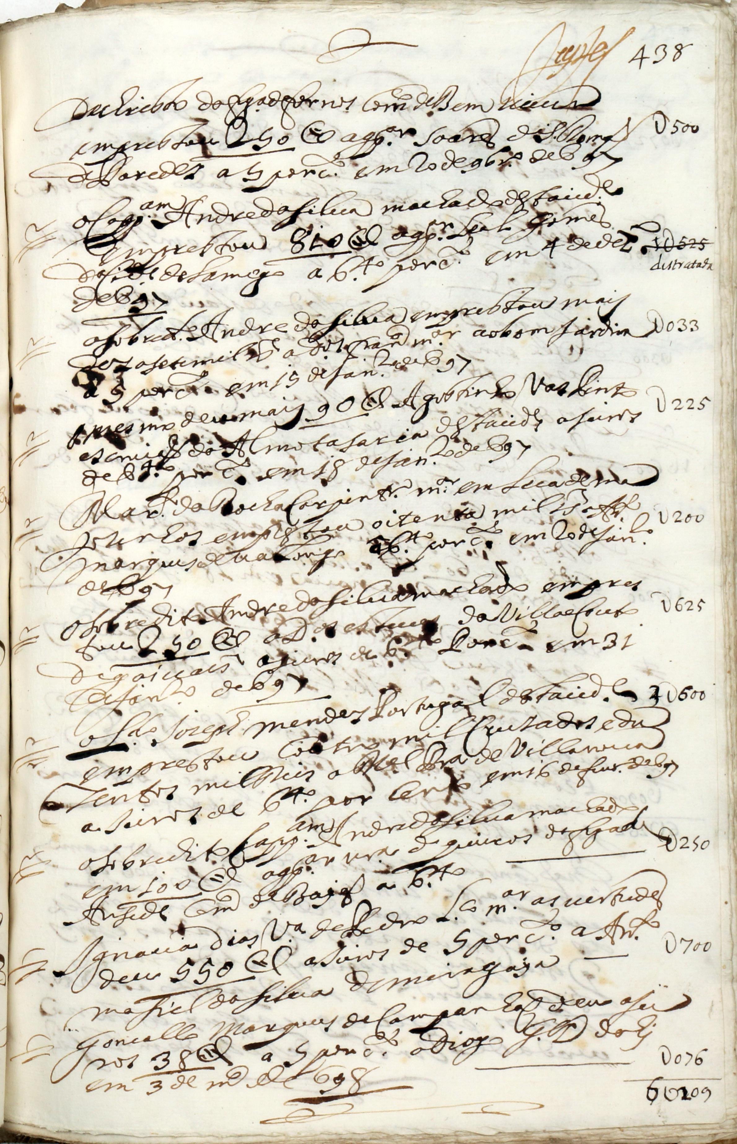 Rol de escrituras do tabelião António Paiva Aguiar de 1686 a 1698, realizado por ordem do juíz de fora da cidade