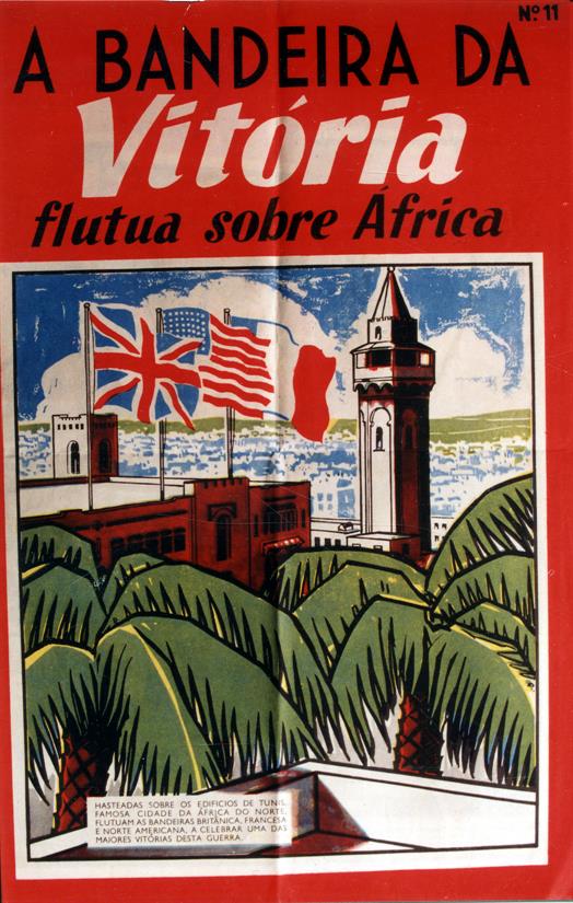 A Bandeira da vitória flutua sobre África