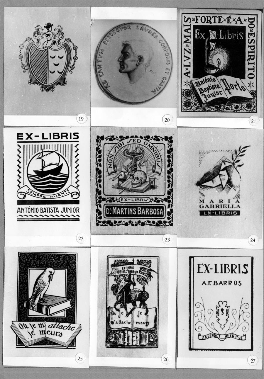 Ex-libris portuenses que figuraram na exposição