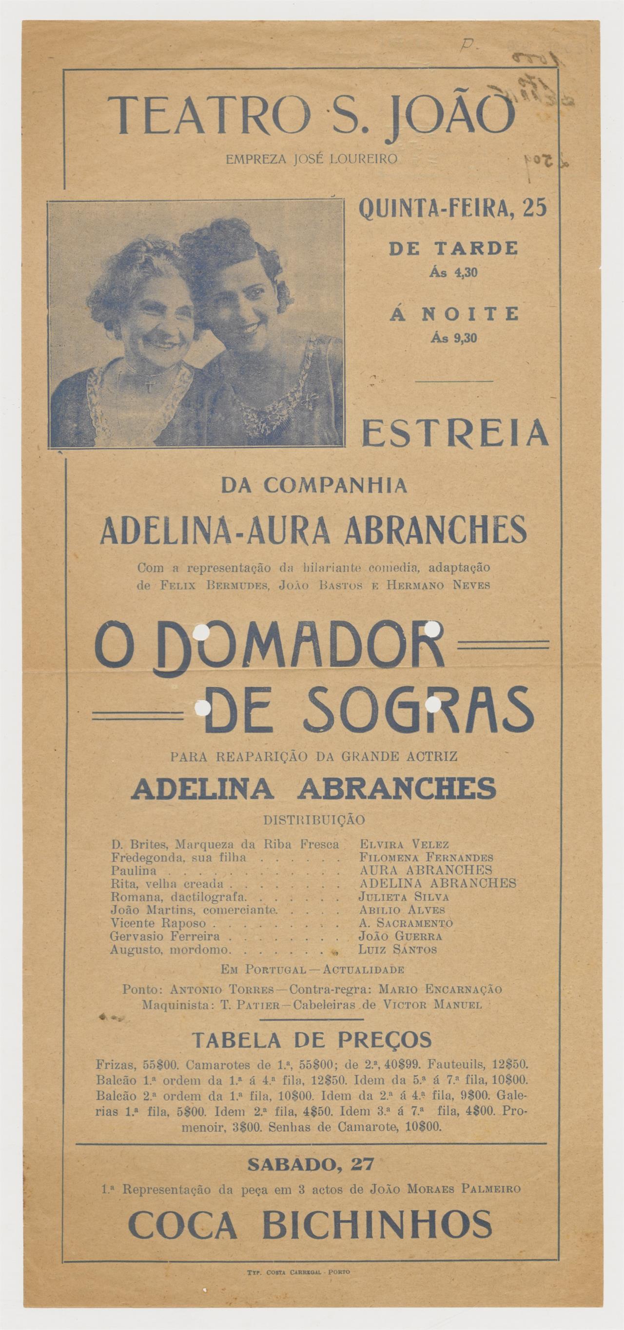 Teatro São João : O domador de sogras