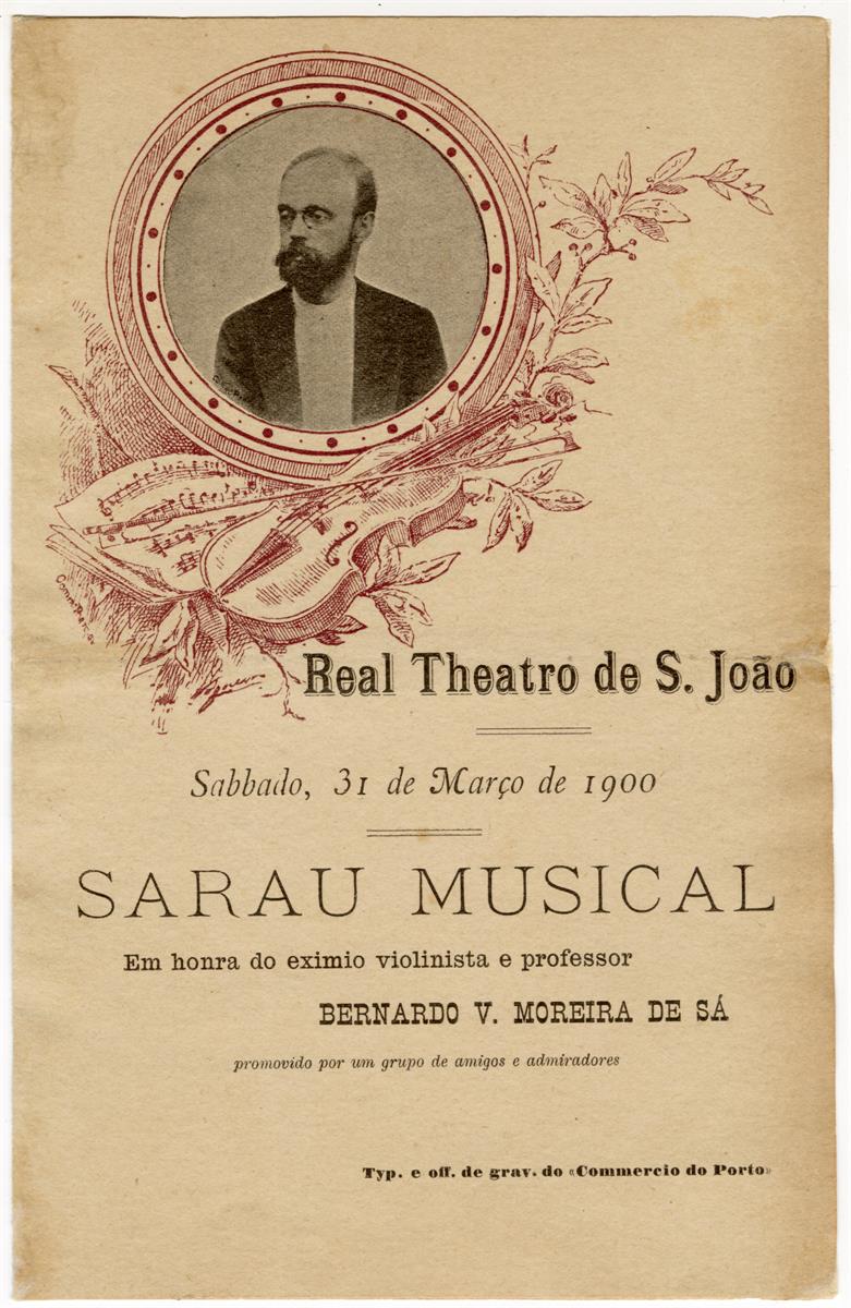 Sarau musical em honra do exímio violinista e professor Bernardo V. Moreira de Sá