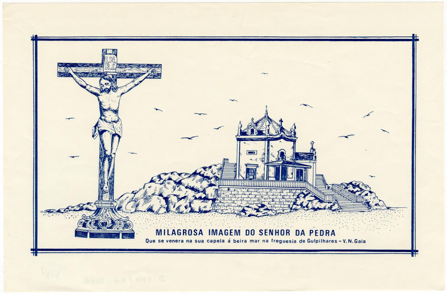 Milagrosa imagem do Senhor da Pedra que se venera na sua capela à beira mar na freguesia de Gulpilhares