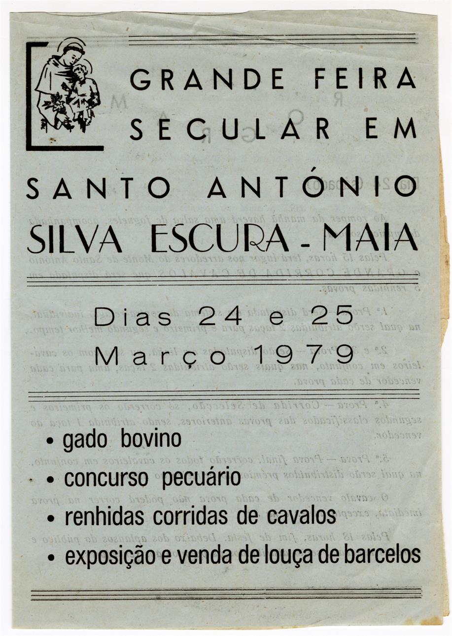 Grande feira secular em Santo António, Silva Escura, Maia