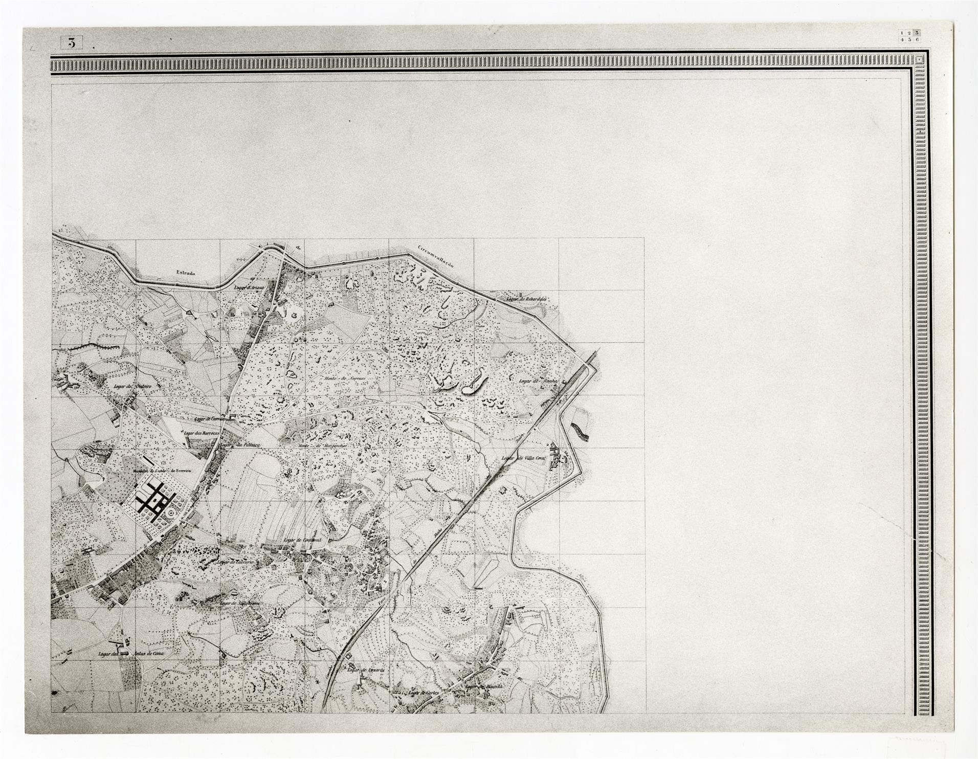 Carta topográfica da cidade do Porto de 1892