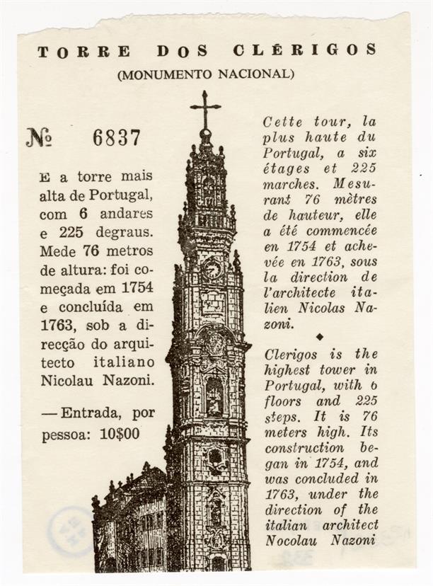 Torre dos Clérigos : monumento nacional