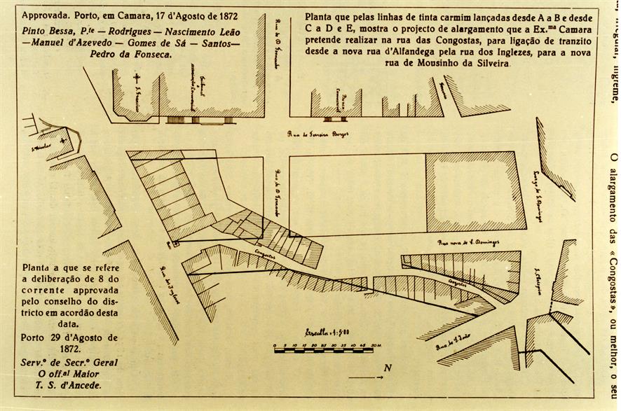 [Plano de alargamento da Rua das Congostas, 1872]