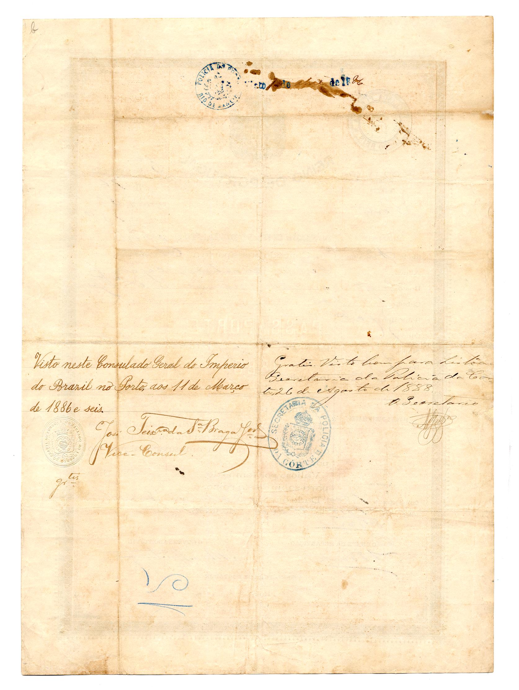 Passaporte de António Pereira Machado