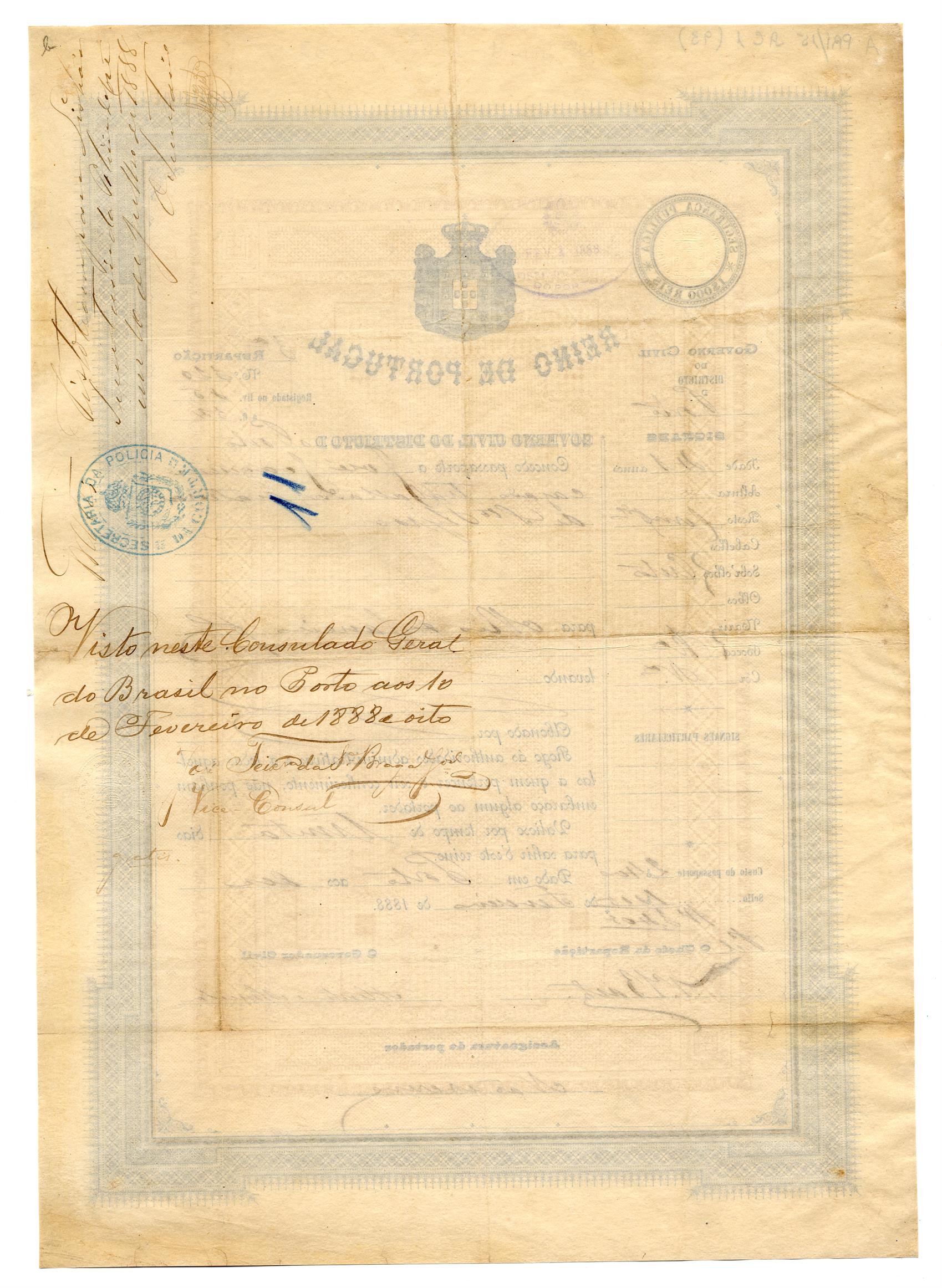 Passaporte de José Joaquim