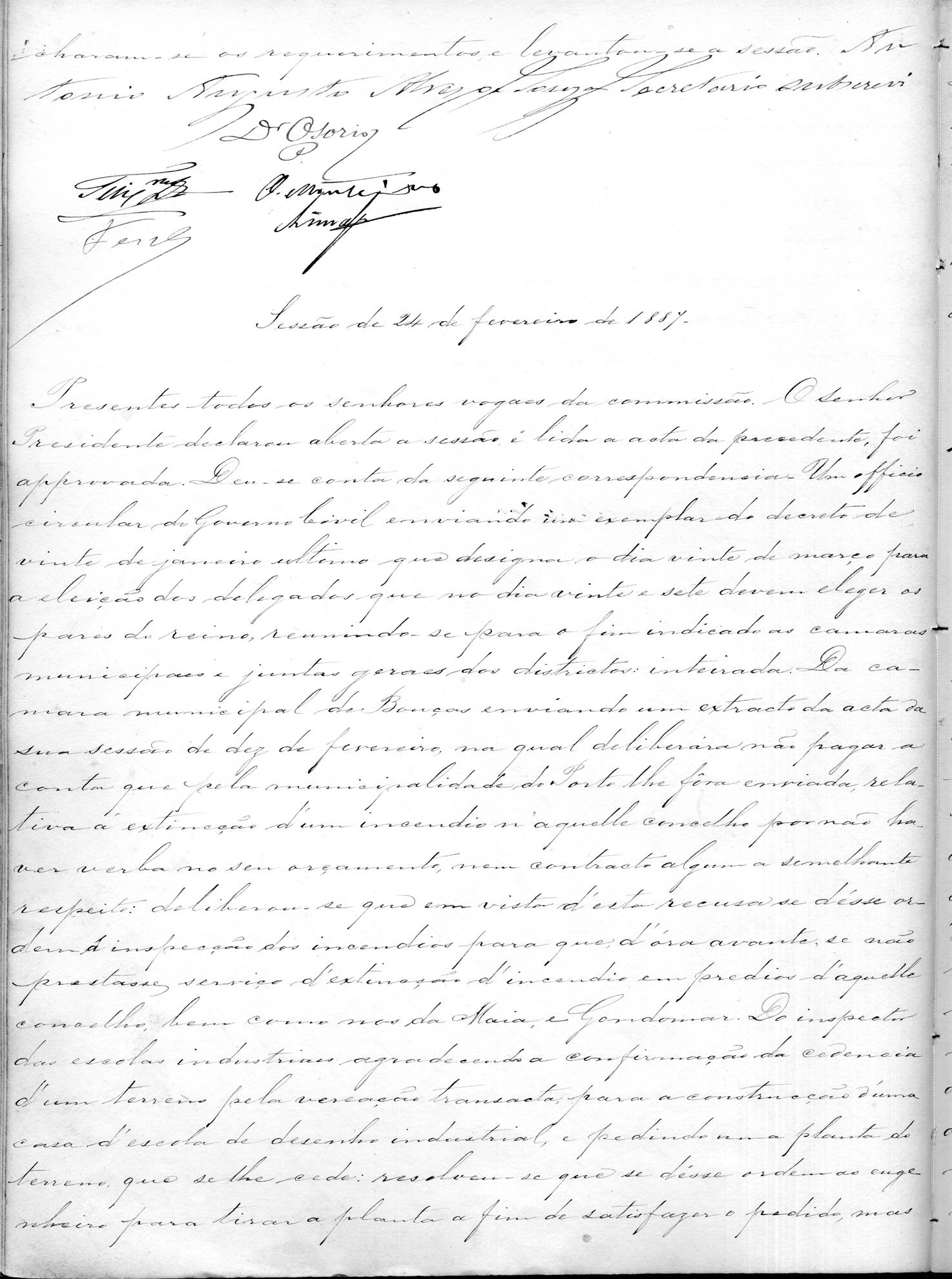 Acta da Comissão Executiva: 1887-02-24