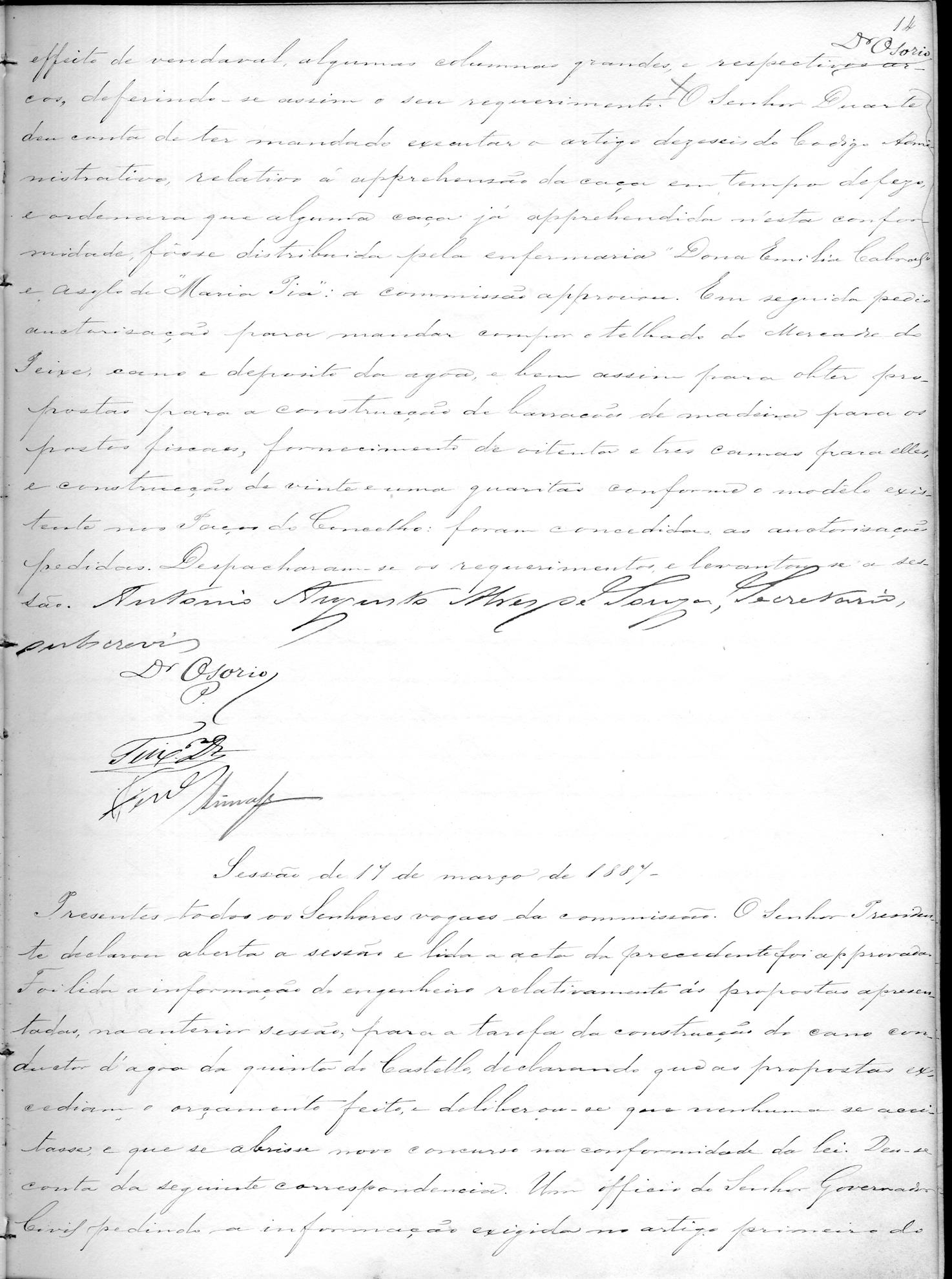 Acta da Comissão Executiva: 1887-03-17
