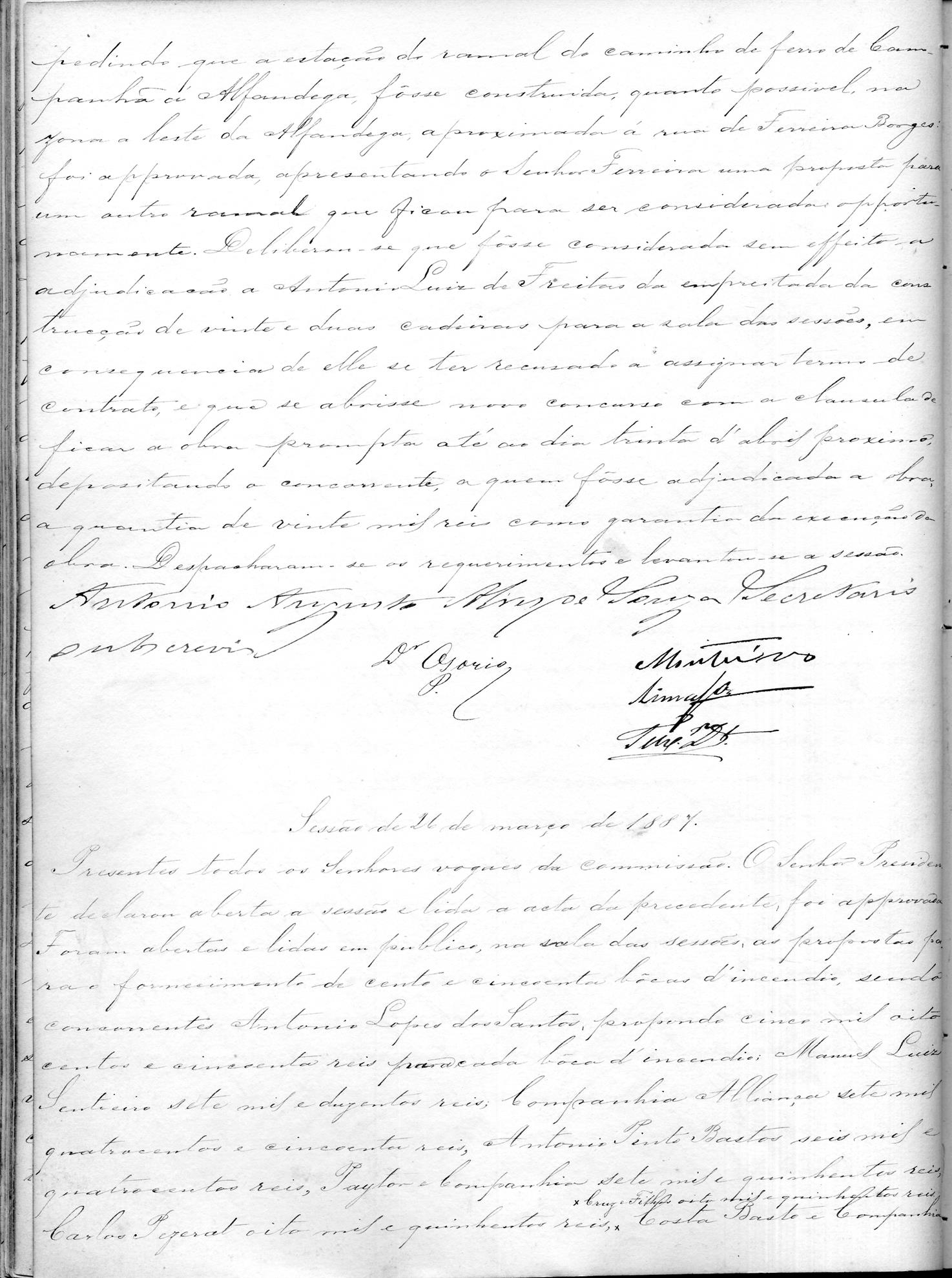 Acta da Comissão Executiva: 1887-03-17