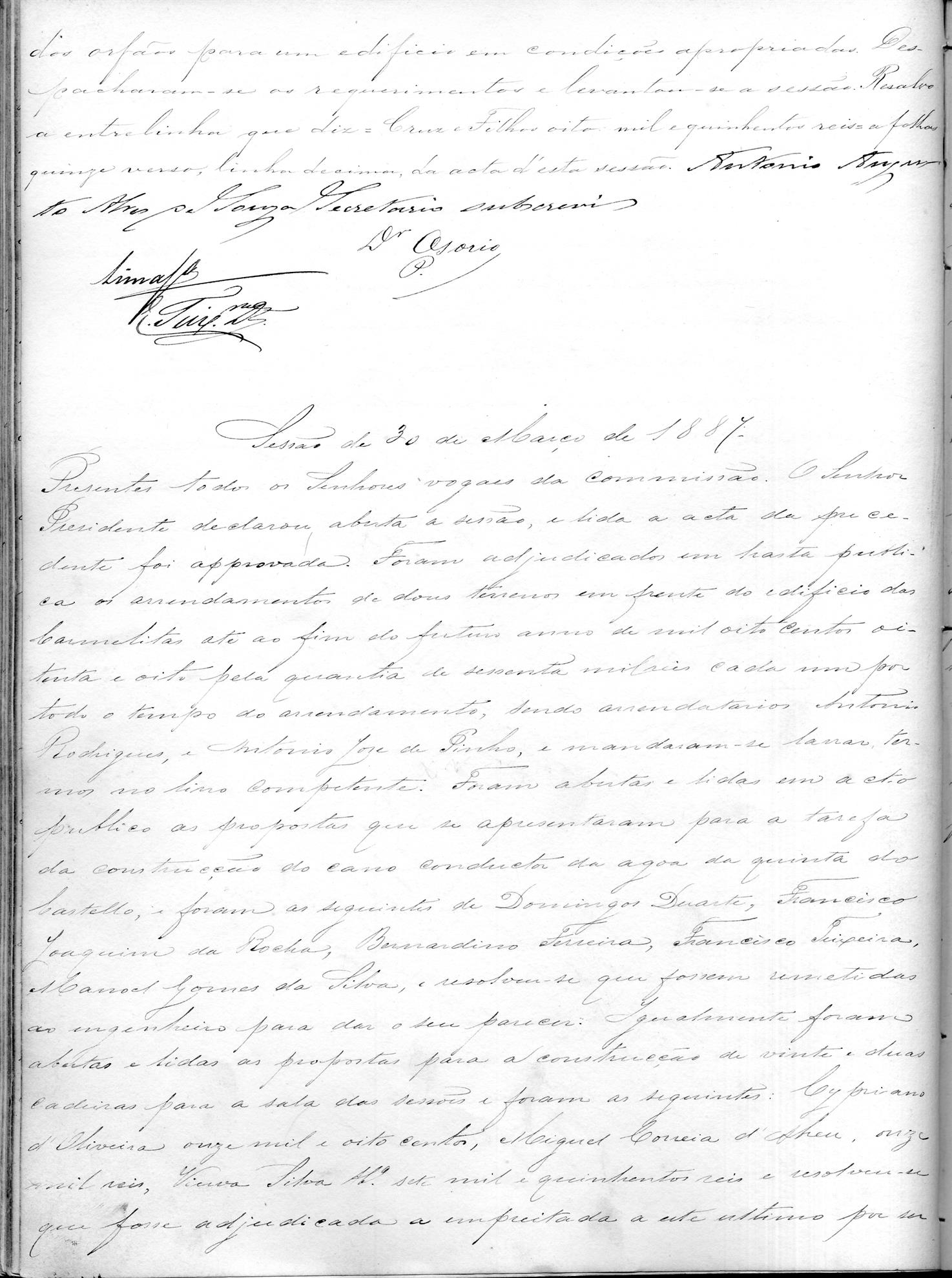 Acta da Comissão Executiva: 1887-03-26