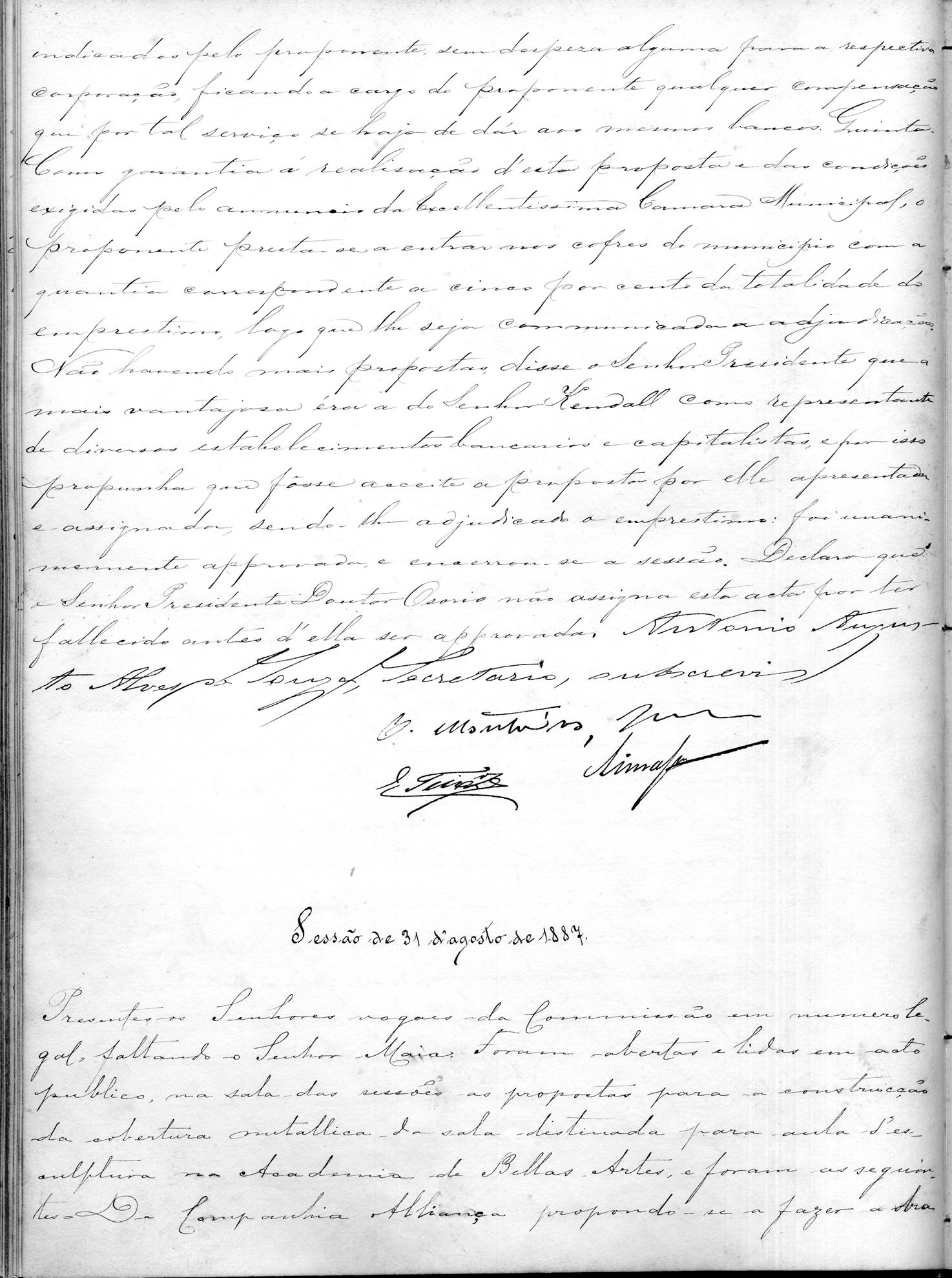 Acta da Comissão Executiva: 1887-08-22