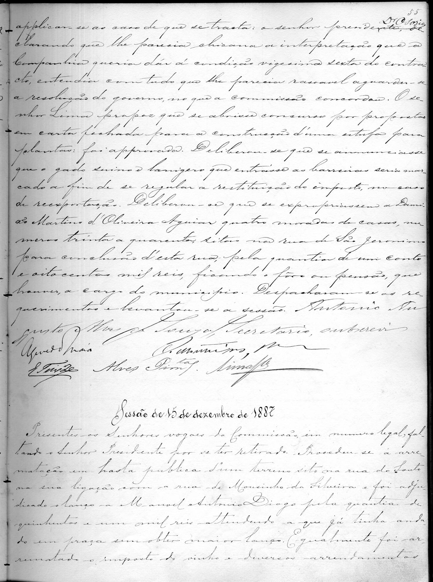 Acta da Comissão Executiva: 1887-12-15