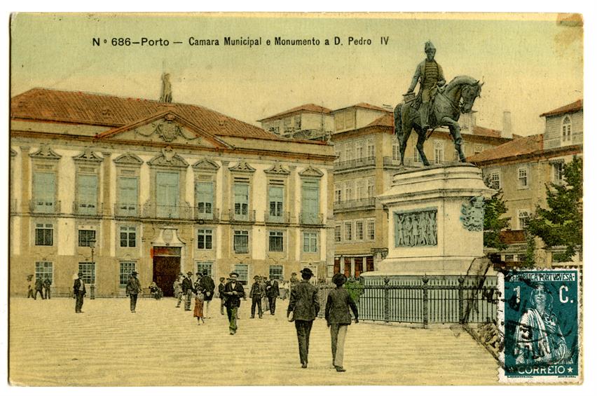 Porto: Cãmara Municpal e monumento a Dom Pedro