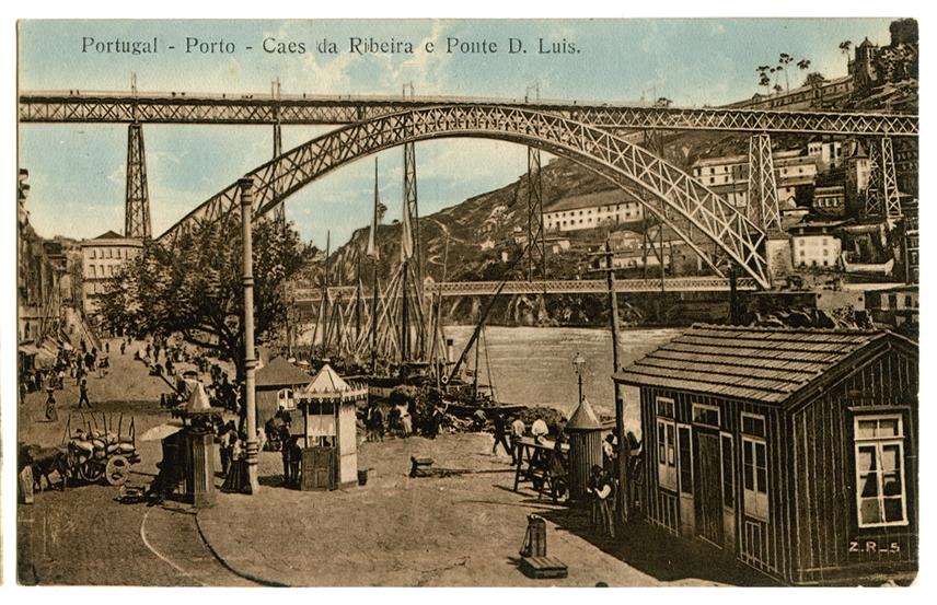 Portugal : Porto : Cais da Ribeira e Ponte Dom Luís