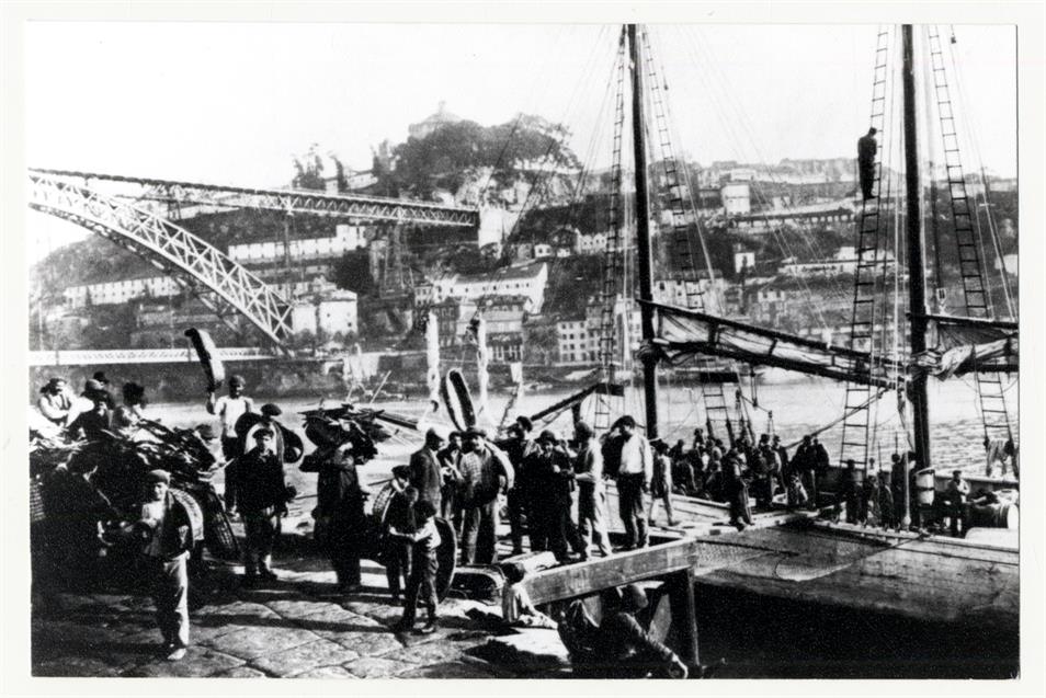 Descarga do bacalhau na Ribeira : 1912