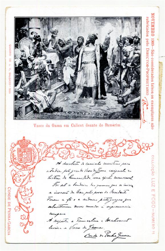 Vasco da Gama em Calicut deante do Samerim : Quadro de J. V. Salgado : 1899