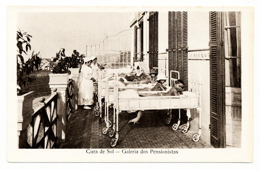Cura de sol : galeria dos pensionistas : Sanatório Marítimo do Norte