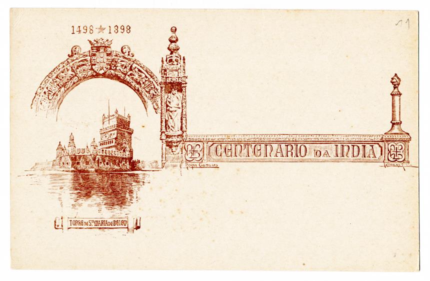 Centenário da Índia : Torre de Belém : Madeira Carte Postale