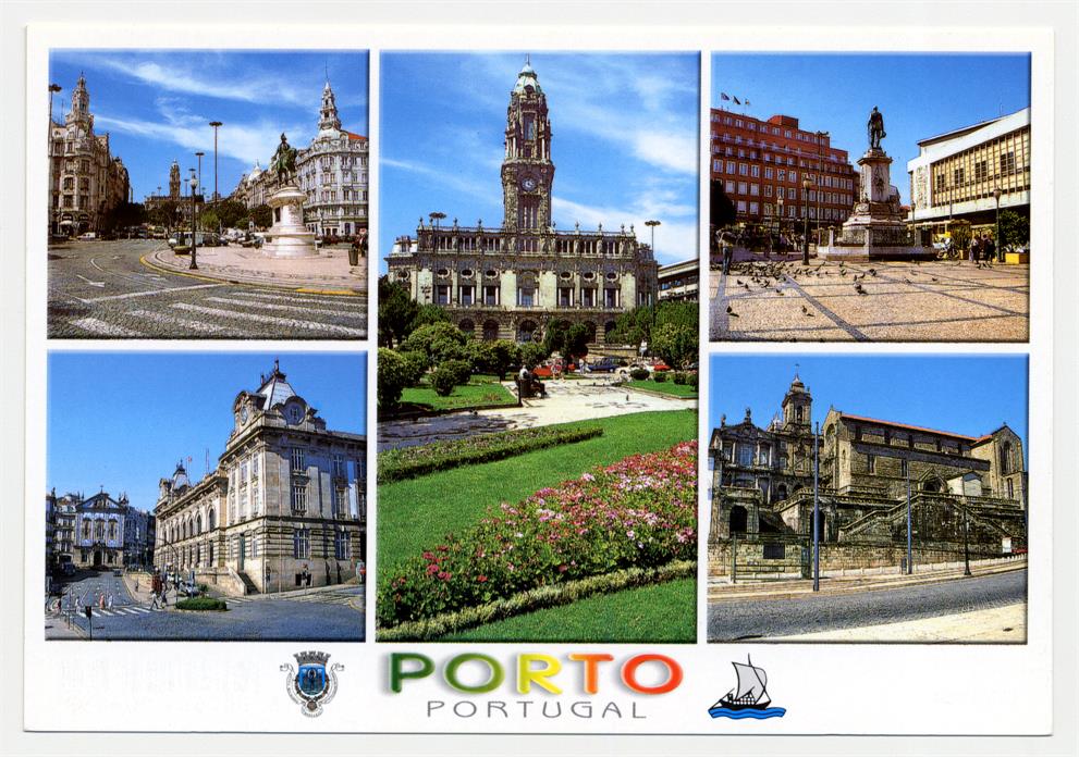 Porto : Praça da Liberdade; Estação Ferroviária de São Bento; Av. Dos Aliados e Câmara Municipal; Praça da Batalha; Igreja de São Francisco : Costa Verde : Portugal