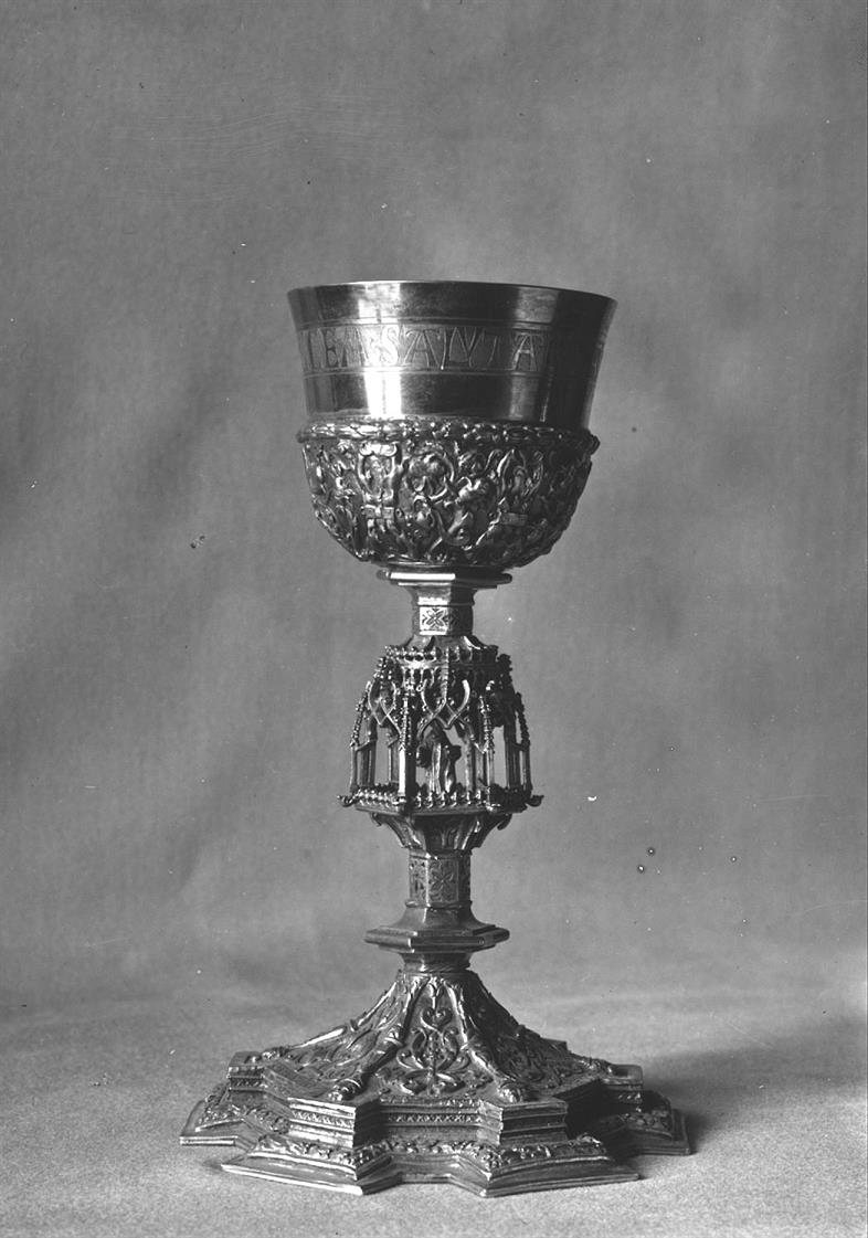 Cálice de prata dourada deixado por Vasco Fernandes quartenário da Sé de Lisboa