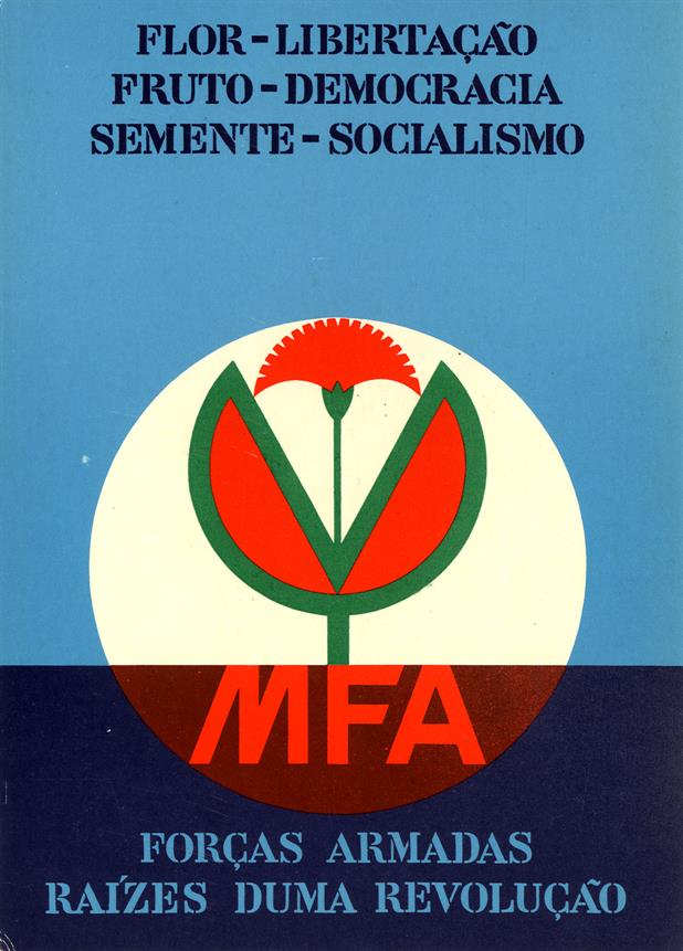 Flor-Libertação; Fruto-Democracia ; Semente-Socialismo : Forças Armadas raízes duma Revolução