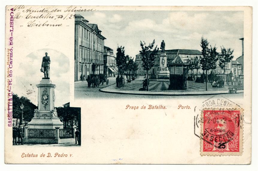 Estátua de Dom PedroV: Praça da Batalha: Porto