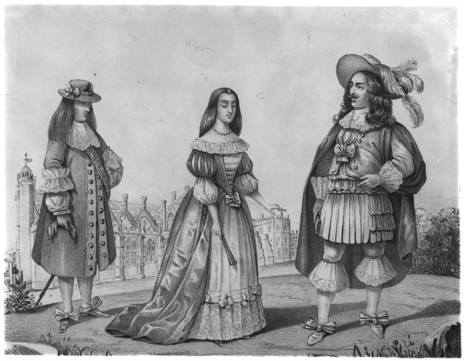 Revolução de 1640 : gravura retratando D. João IV e D. Luísa de Gusmão