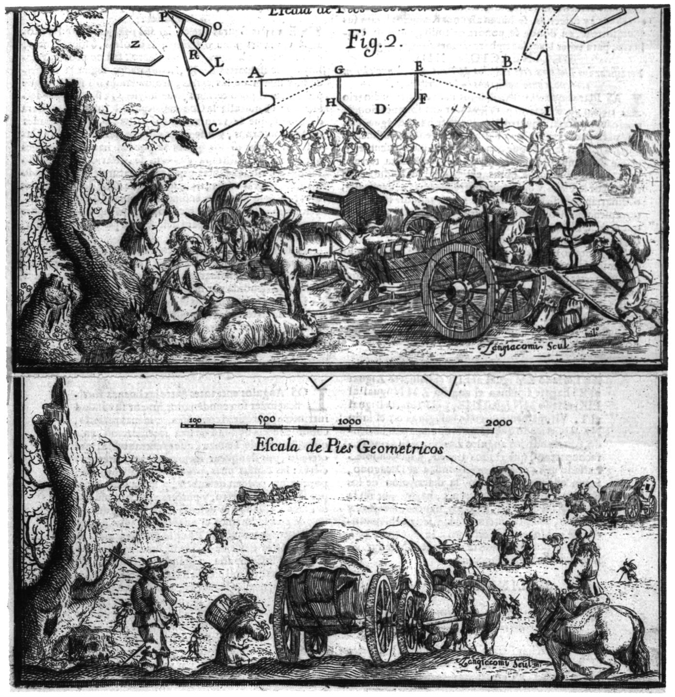 Revolução de 1640 : gravura : campo de batalha
