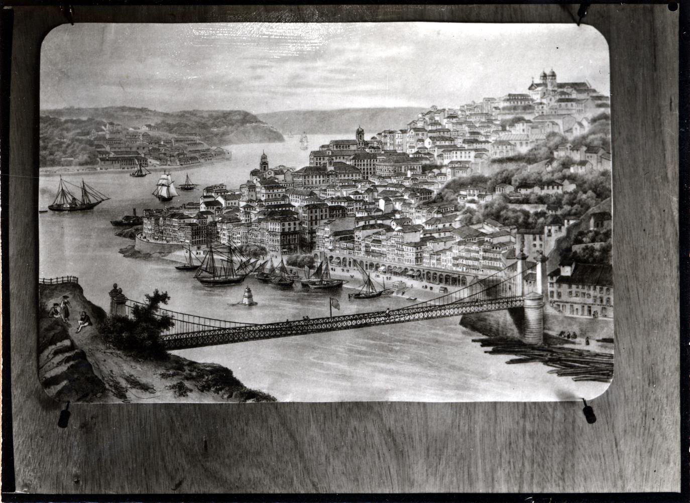 Reprodução de uma gravura do Porto : Vue de Porto = Vista do Porto