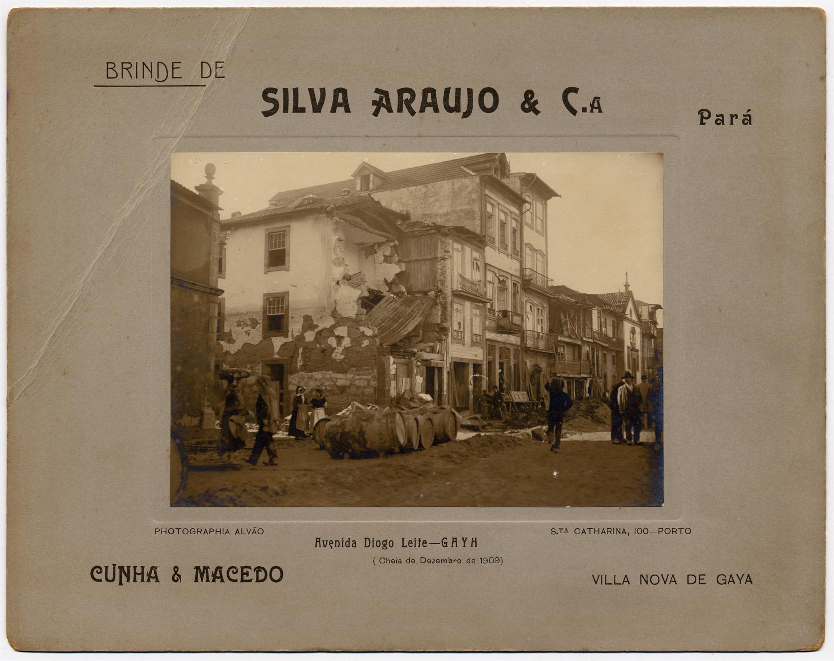 Cheia de Dezembro de 1909 : Avenida Diogo Leite : Gaia